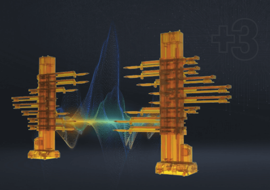 Electron E-SENSE+3 part recognition sensor mounted on a rail